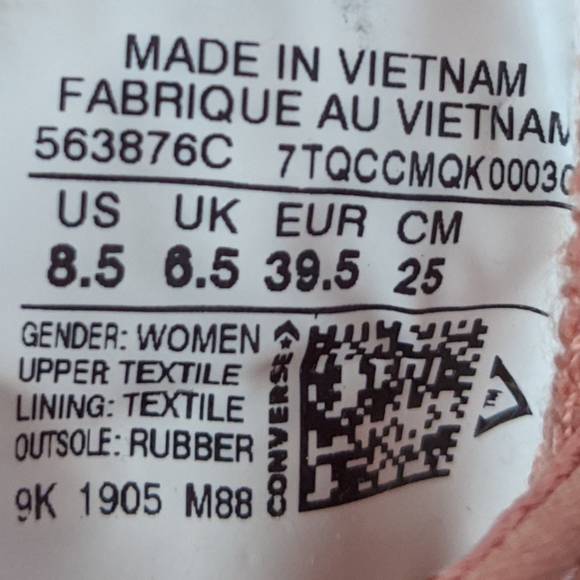 Converse CTAS Lift OX Pink Blush/Black/Egret - Picture 7 of 7